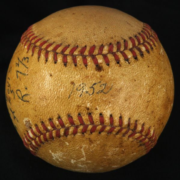 1952 (September 19) Chicago Cubs St. Louis Cardinals ONL Giles Wrigley Field Game Used Baseball (MEARS LOA)