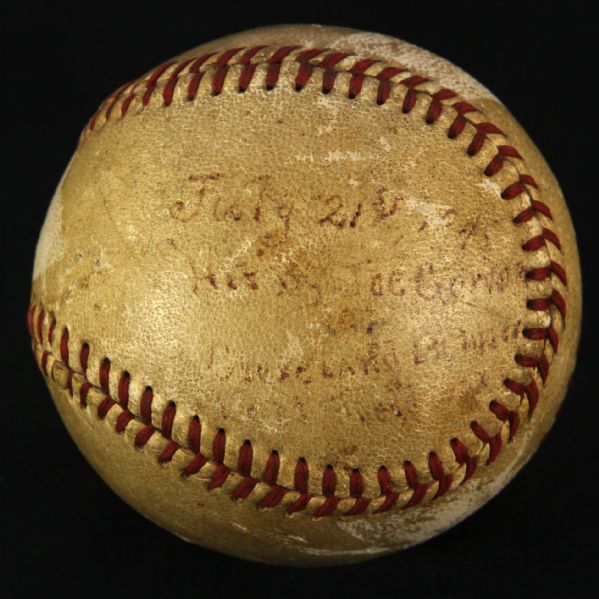 1948 (July 21) Joe Gordon Cleveland Indians OAL Harridge Yankee Stadium Game Used Baseball (MEARS LOA)