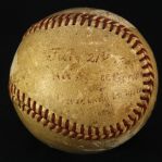 1948 (July 21) Joe Gordon Cleveland Indians OAL Harridge Yankee Stadium Game Used Baseball (MEARS LOA)