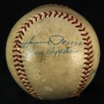 1953-54 Chicago Cubs Multi Signed ONL Giles Game Used Baseball w/ 8 Signatures Including Joe Garagiola, Hank Sauer & More (MEARS LOA/JSA)