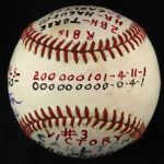 1971 (April 17) Steve Carlton St. Louis Cardinals Single Signed ONL Feeney San Diego Stadium Game Used Victory Baseball (MEARS LOA/JSA)