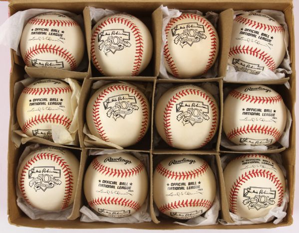 1997 Jackie Robinson 50th Anniversary ONL Coleman Commemorative Baseball Collection - Lot of 12