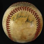 1958-62 Willie Mays San Francisco Giants Single Signed ONL Giles Game Used Baseball (MEARS LOA/JSA)