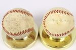 1950's-90's ONL Giles & OAL Budig Game Used Baseball Collection - Lot of 2 (MEARS LOA)