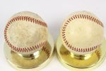 1950's-90's ONL Giles & OAL Budig Game Used Baseball Collection - Lot of 2 (MEARS LOA)
