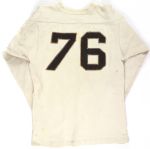 1950's circa Lowe & Campbell #76 Game Worn Football Jersey (MEARS LOA)