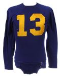 1950s May & Halas #13 Game Worn Football Jersey w/ 6 Button Crotch Strap (MEARS LOA)