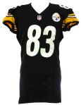 2013 (October 20) Heath Miller Pittsburgh Steelers Game Worn Home Jersey Vs. Ravens   (TD Pass Worn) MEARS A10 