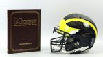 1997-2001 Michigan Wolverines Multi Signed Full Size Helmet & Champions of the West Leatherbound Book w/ 13 Total Signatures Including Gerald Ford, Desmond Howard, Dan Dierdorf & More (JSA)