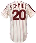 1979 Mike Schmidt Philadelphia Phillies Game Worn Home Uniform (MEARS A10)