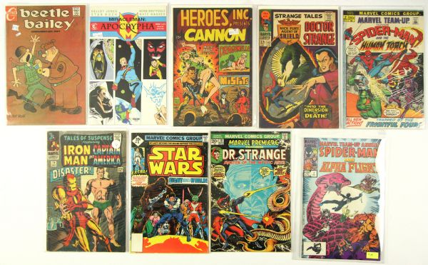 1970s-90s Assorted Comic Book Collection - Lot of 290 w/ Star Wars, Beetle Bailey, Spiderman & More