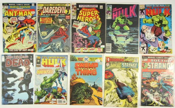 1970s-2000s Assorted Comic Book Collection - Lot of 290 w/ The Walking Dead, The Incredible Hulk, Daredevil & More