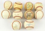 1974-94 Signed Game Used Baseball Collection - Lot of 10 w/ Steve Carlton, Ozzie Smith, Dwight Gooden & More (MEARS LOA/JSA)
