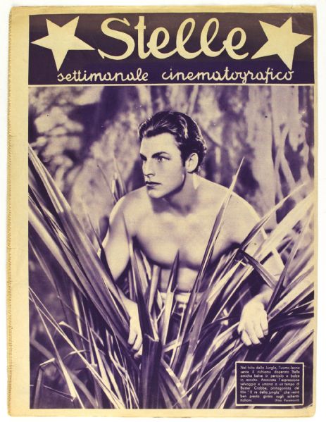 1933 Stelle Settimonole Cinematografico Italian Language Newspaper w/ Buster Crabbe Cover
