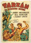1932 Tarzan the Ape Man Johnny Weissmuller 27" x 41" Spanish Language Movie Poster