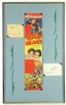 1934 Johnny Weissmuller Maureen OSullivan Signed 14" x 23" Tarzan & His Mate Framed Dislplay (JSA)
