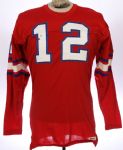 1967-72 Wilson Red Durene #12 Game Worn Football Jersey (MEARS LOA)