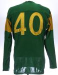 1957-59 Wilson Green Durene #40 Game Worn Football Jersey (MEARS LOA)