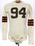 1947 Jim Dewar Cleveland Browns Game Worn Road Jersey (MEARS A10)