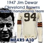 1947 Jim Dewar Cleveland Browns Game Worn Road Jersey (MEARS A10)