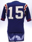 1960's (early) Sand Knit Blue Durene #15 Game Worn Football Jersey (MEARS LOA)