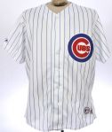 2000s Ernie Banks Chicago Cubs Signed Home Jersey (JSA)