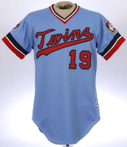 1986 Roy Smith Minnesota Twins Game Worn Road Jersey (MEARS LOA)