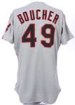 1991 Denis Boucher Cleveland Indians Game Worn Road Jersey (MEARS LOA)