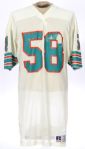 1981-83 Kim Bokamper Miami Dolphins Signed Game Worn Road Jersey (MEARS LOA/JSA)