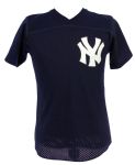 1983 Phil Rizzuto Signed New York Yankees Game Worn Batting Practice Jersey (MEARS LOA/JSA/Steiner)