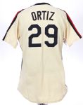 1990 Javier Oritz Houston Astros Game Worn Road Jersey (MEARS LOA)