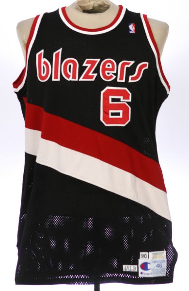 1990-91 Walter Davis Portland Trail Blazers Game Worn Road Jersey (MEARS LOA)