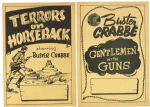 1940s Buster Crabbe Cowboy Western Herald 9”x14” Original Hand Bill Movie Poster (8)