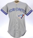 1991 Eddie Zosky Toronto Blue Jays Game Worn Road Jersey (MEARS LOA)