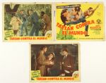 1942 Tarzan Contra El Mundo (New York Adventure) 11”x14” Mexican Lobby Card (3)
