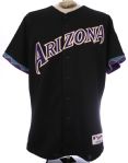 2005 Luis Gonzalez Arizona Diamondbacks Signed Game Worn Alternate Jersey (MEARS LOA/JSA)