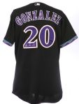 2005 Luis Gonzalez Arizona Diamondbacks Signed Game Worn Alternate Jersey (MEARS LOA/JSA)