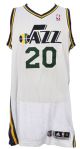 2012 (October 31) Gordon Hayward Utah Jazz Game Worn Home Jersey (MEARS LOA/MeiGray)
