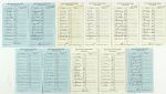 1985 Milwaukee Brewers (5) Baltimore Orioles (6) Original Dugout Lineup Cards