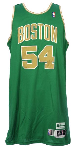 2012 (March 17) Greg Stiemsma Boston Celtics St. Patricks Day Game Worn Jeresy (MEARS LOA/MeiGray)
