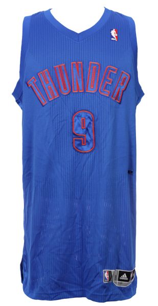 2012 (December 25) Serge Ibaka Oklahoma City Thunder Game Worn Road Jersey (MEARS LOA/MeiGray)