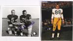 1960s Ron Kramer Green Bay Packers Autographed 8x10 Color Black & White Photos (2) (MEARS LOA) d. 2010