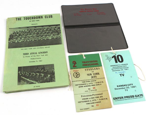1967-76 AFL NFL New York Jets Collection (4)