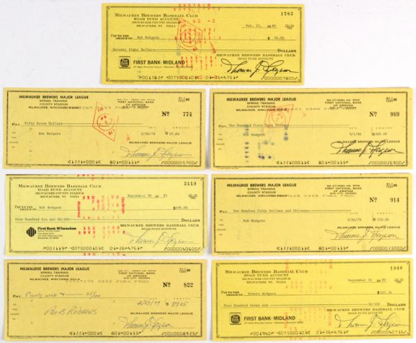 1979-81 Milwaukee Brewers Spring Training Check Signed by Tommy Ferguson & Bob Rodgers (7)