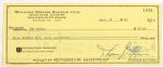 1982 Milwaukee Brewers Road Fund Account World Series Season Check Signed by Tommy Ferguson Made Payable to Pat Dobson (d. 2006)