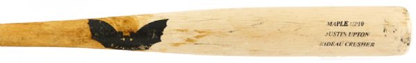 2011 Justin Upton Arizona Diamondbacks Rideau Crusher Professional Model Game Used Bat (MEARS A7)