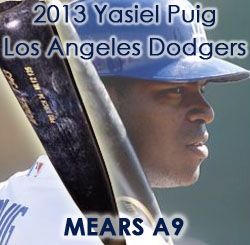 2013 Very Early Spring Training  Yasiel Puig Los Angeles Dodgers Professional Model Game Used Max Bat (MEARS A9)