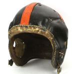 1940s Black & Orange #17 Game Worn Football Helmet (MEARS LOA)
