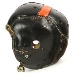1940's Black & Orange #17 Game Worn Football Helmet (MEARS LOA)