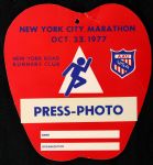 1977 New York City Marathon First Running Press Photo Pass
